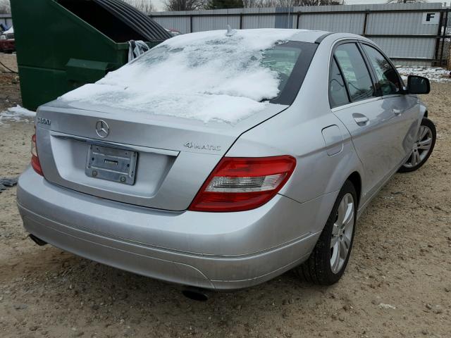 WDDGF81X28F064045 - 2008 MERCEDES-BENZ C 300 4MAT SILVER photo 4