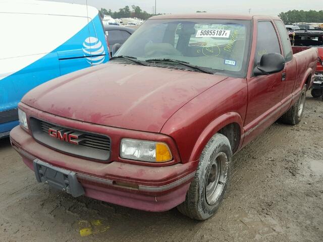 1GTCS19Z5S8522612 - 1995 GMC SONOMA RED photo 2