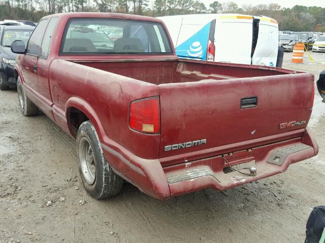 1GTCS19Z5S8522612 - 1995 GMC SONOMA RED photo 3