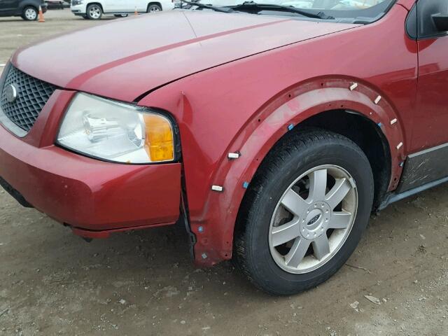 1FMZK04175GA46228 - 2005 FORD FREESTYLE MAROON photo 9