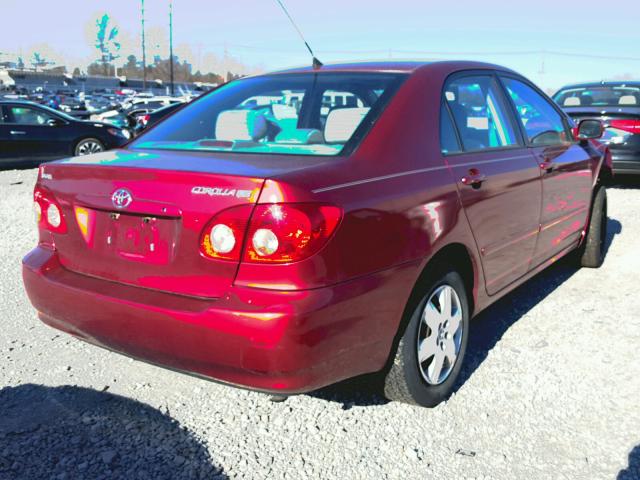 1NXBR32EX5Z423365 - 2005 TOYOTA COROLLA CE MAROON photo 4