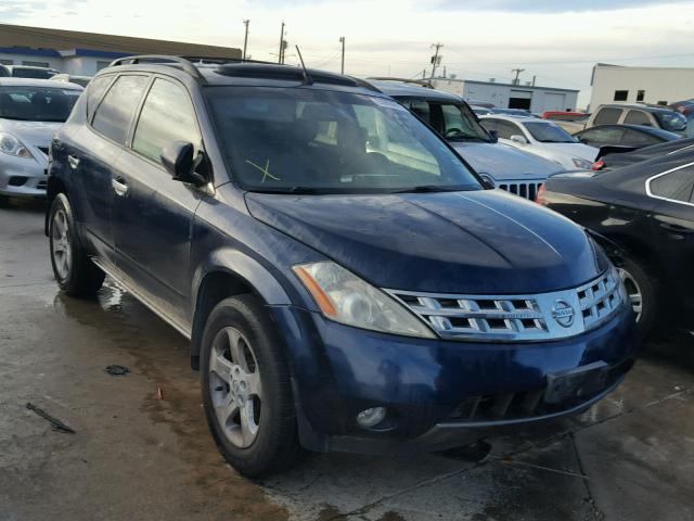 JN8AZ08T34W226744 - 2004 NISSAN MURANO SL BLUE photo 1