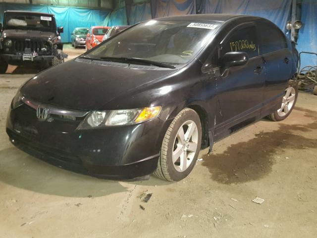 1HGFA16896L078036 - 2006 HONDA CIVIC EX BLACK photo 2