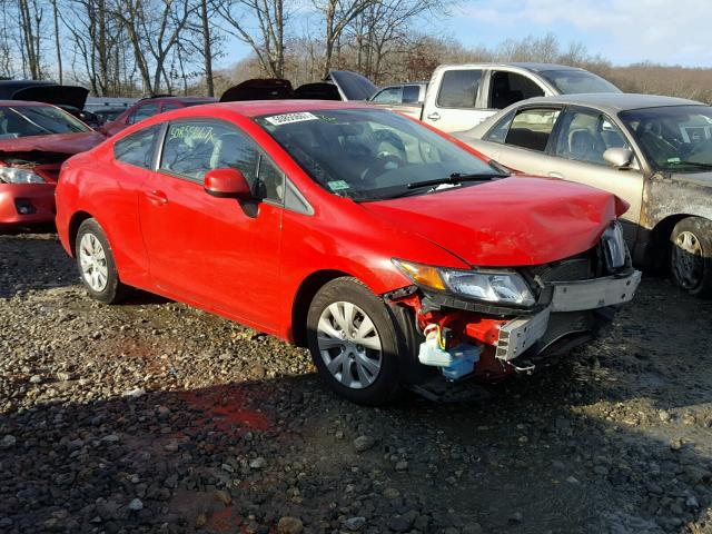 2HGFG3B54CH551825 - 2012 HONDA CIVIC LX RED photo 1