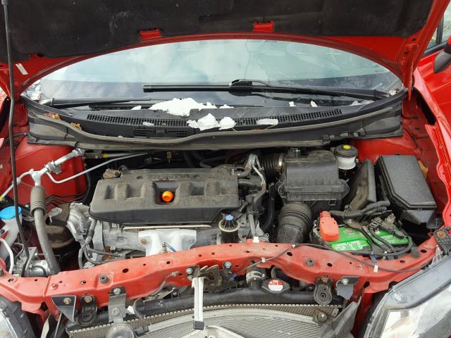 2HGFG3B54CH551825 - 2012 HONDA CIVIC LX RED photo 7