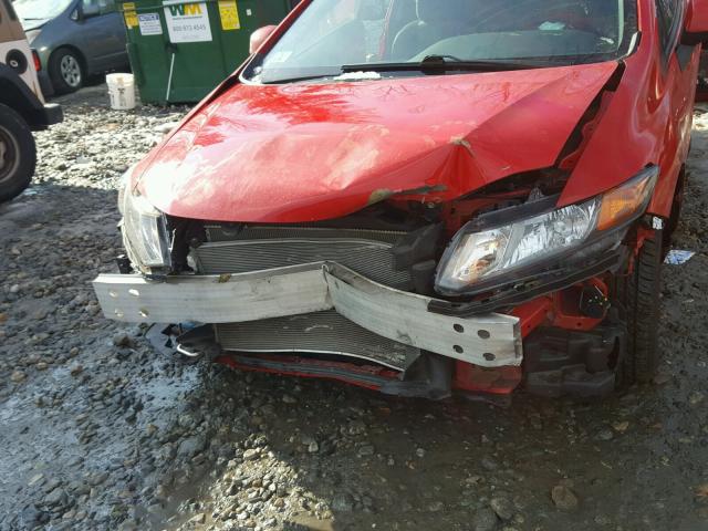 2HGFG3B54CH551825 - 2012 HONDA CIVIC LX RED photo 9