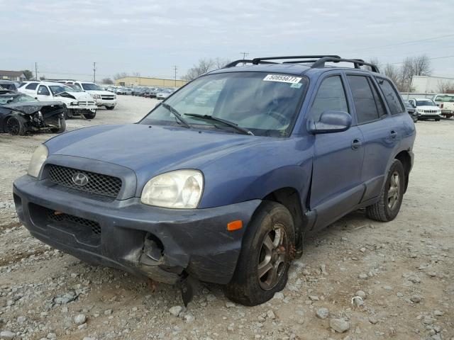 KM8SC73D33U391967 - 2003 HYUNDAI SANTA FE G BLUE photo 2