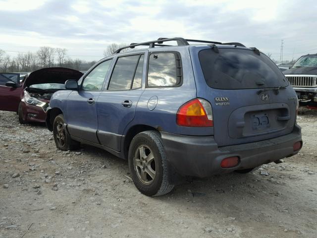 KM8SC73D33U391967 - 2003 HYUNDAI SANTA FE G BLUE photo 3