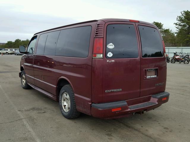 1GNFG65R911198239 - 2001 CHEVROLET EXPRESS G1 MAROON photo 3