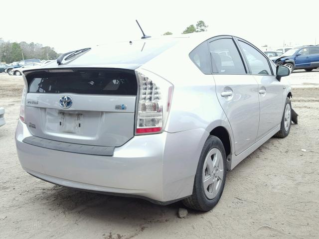 JTDKN3DU6A5068459 - 2010 TOYOTA PRIUS SILVER photo 4