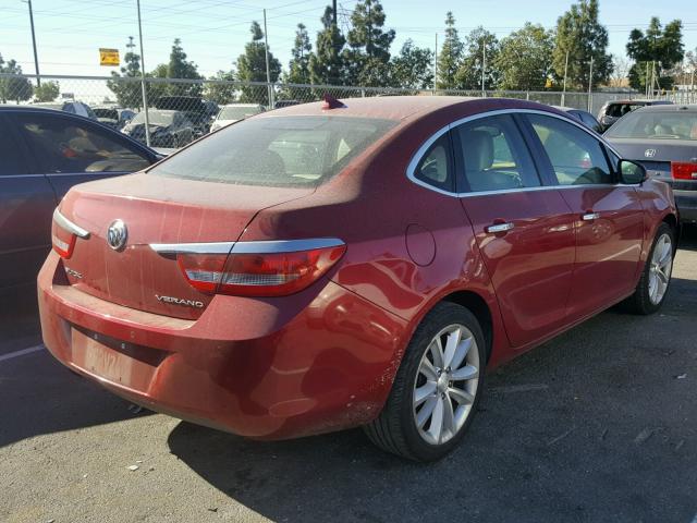 1G4PR5SK6E4143191 - 2014 BUICK VERANO CON RED photo 4