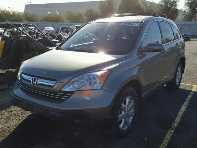 JHLRE38788C030839 - 2008 HONDA CR-V EXL GREEN photo 2