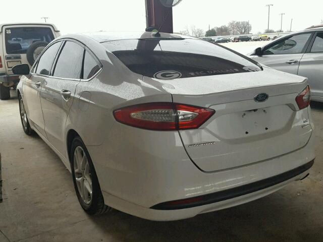 3FA6P0HD8ER207195 - 2014 FORD FUSION SE WHITE photo 3