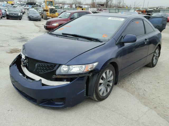 2HGFG12959H538341 - 2009 HONDA CIVIC EXL BLUE photo 2