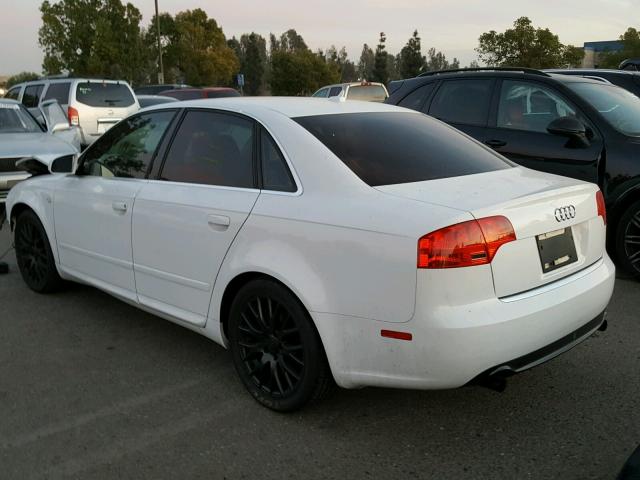 WAUAF78E58A158428 - 2008 AUDI A4 2.0T WHITE photo 3