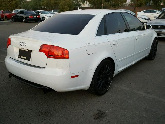 WAUAF78E58A158428 - 2008 AUDI A4 2.0T WHITE photo 4