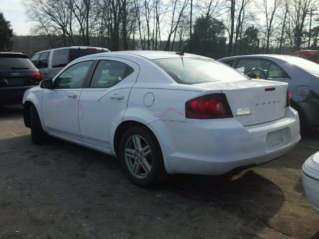 1C3CDZCB3CN183084 - 2012 DODGE AVENGER SX WHITE photo 3