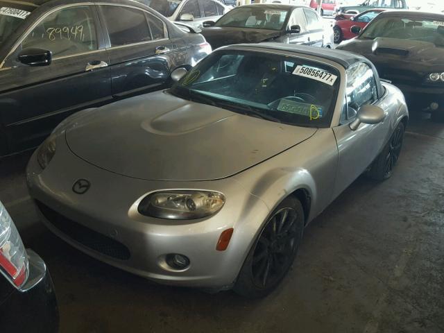 JM1NC25F170126464 - 2007 MAZDA MX-5 MIATA SILVER photo 2