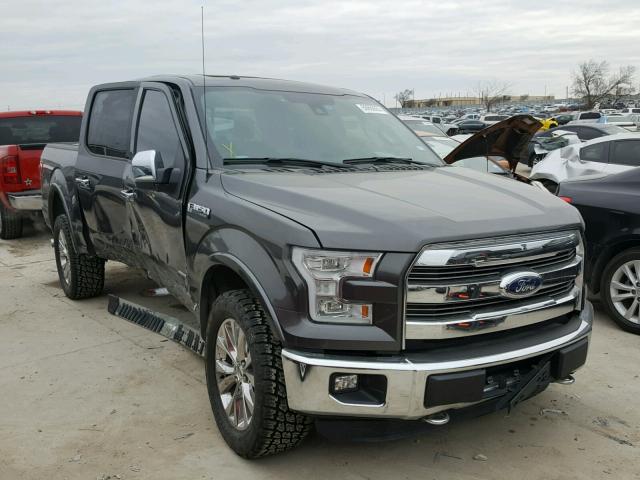 1FTEW1EG1FKE36224 - 2015 FORD F150 SUPER GRAY photo 1