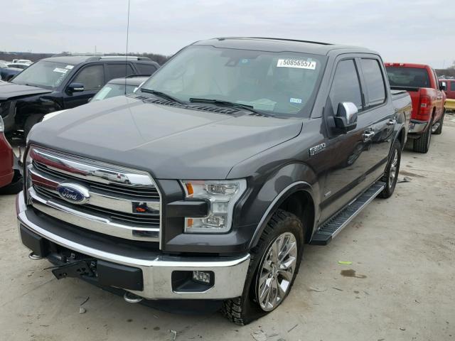 1FTEW1EG1FKE36224 - 2015 FORD F150 SUPER GRAY photo 2