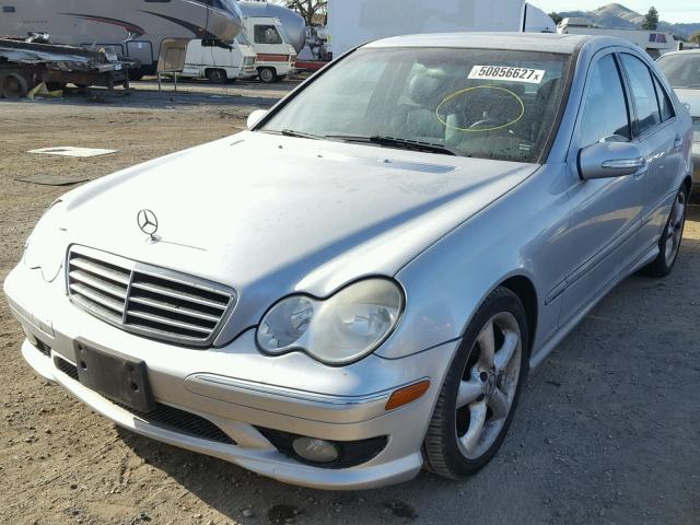 WDBRF40J65A676913 - 2005 MERCEDES-BENZ C 230K SPO SILVER photo 2