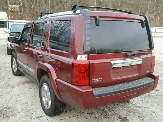 1J8HG58288C112484 - 2008 JEEP COMMANDER BURGUNDY photo 3