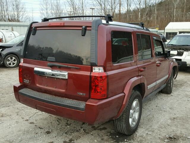 1J8HG58288C112484 - 2008 JEEP COMMANDER BURGUNDY photo 4