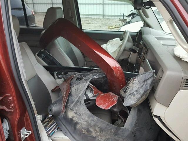 1J8HG58288C112484 - 2008 JEEP COMMANDER BURGUNDY photo 5