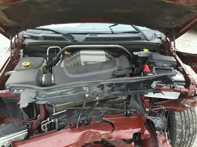 1J8HG58288C112484 - 2008 JEEP COMMANDER BURGUNDY photo 7