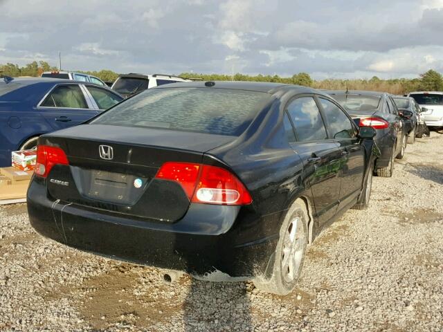 1HGFA16848L091330 - 2008 HONDA CIVIC EX BLACK photo 4