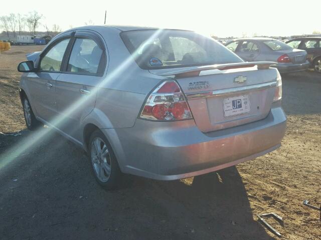 KL1TG56EX9B316636 - 2009 CHEVROLET AVEO LT SILVER photo 3