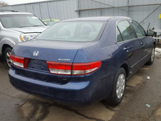 1HGCM56373A015160 - 2003 HONDA ACCORD LX BLUE photo 4