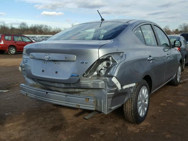 3N1CN7AP7CL849118 - 2012 NISSAN VERSA S SILVER photo 4