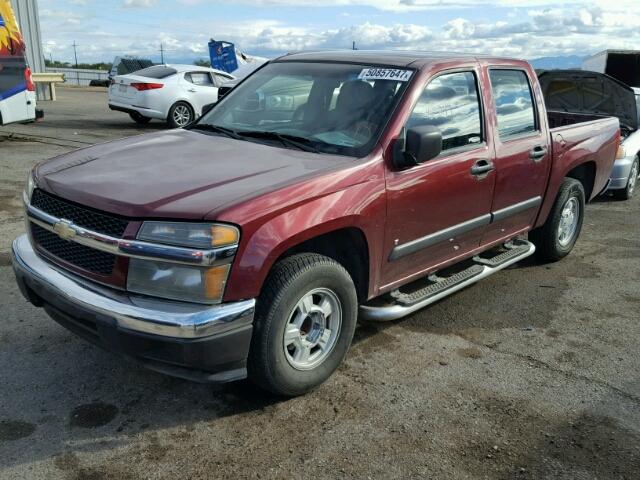 1GCCS13E978196214 - 2007 CHEVROLET COLORADO MAROON photo 2