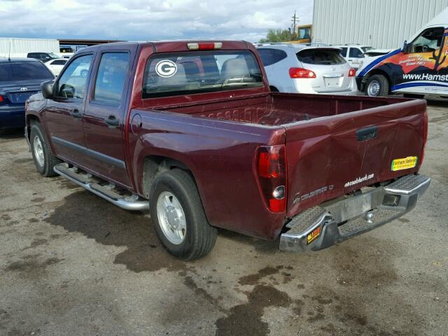 1GCCS13E978196214 - 2007 CHEVROLET COLORADO MAROON photo 3