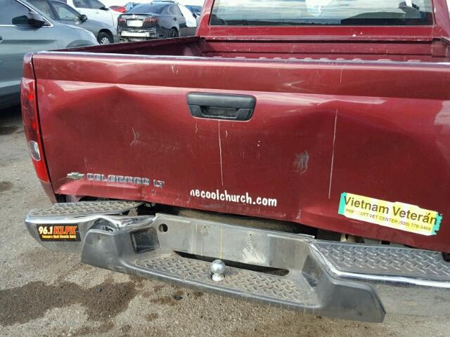 1GCCS13E978196214 - 2007 CHEVROLET COLORADO MAROON photo 9