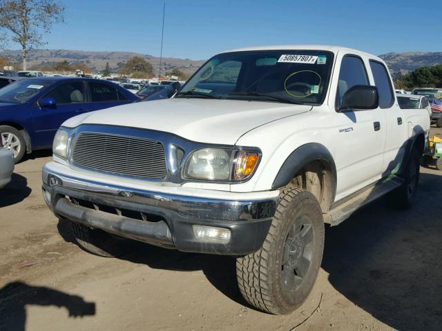 5TEGN92N04Z430078 - 2004 TOYOTA TACOMA DOU WHITE photo 2