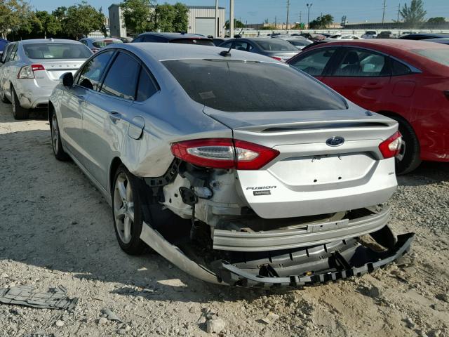 1FA6P0H7XE5384358 - 2014 FORD FUSION SE SILVER photo 3