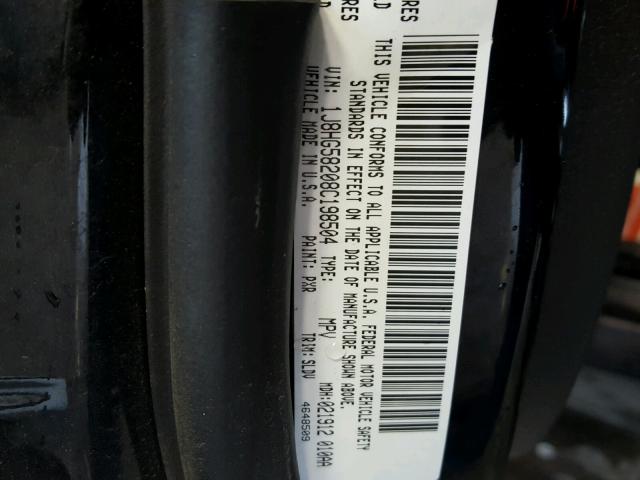 1J8HG58208C198504 - 2008 JEEP COMMANDER 蓝色 照片 10