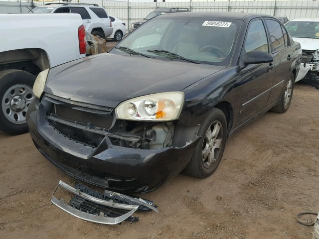 1G1ZT53F96F206377 - 2006 CHEVROLET MALIBU LT BLACK photo 2