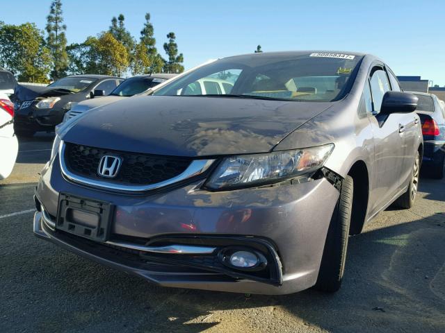 19XFB2F98EE268816 - 2014 HONDA CIVIC EXL GRAY photo 2