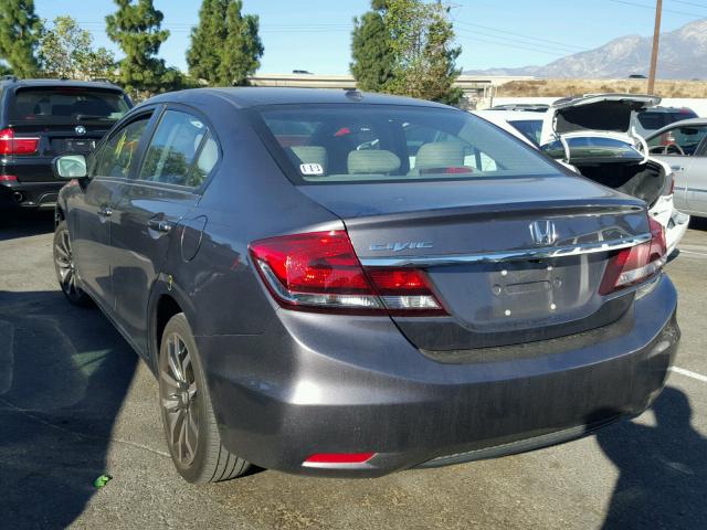 19XFB2F98EE268816 - 2014 HONDA CIVIC EXL GRAY photo 3