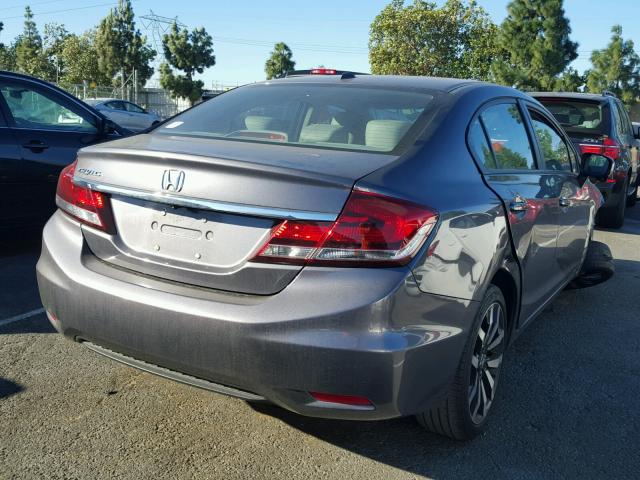 19XFB2F98EE268816 - 2014 HONDA CIVIC EXL GRAY photo 4