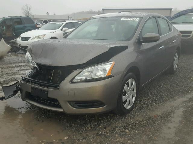 3N1AB7AP3FL642424 - 2015 NISSAN SENTRA S BROWN photo 2