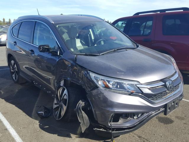 5J6RM4H99FL100492 - 2015 HONDA CR-V TOURI GRAY photo 1