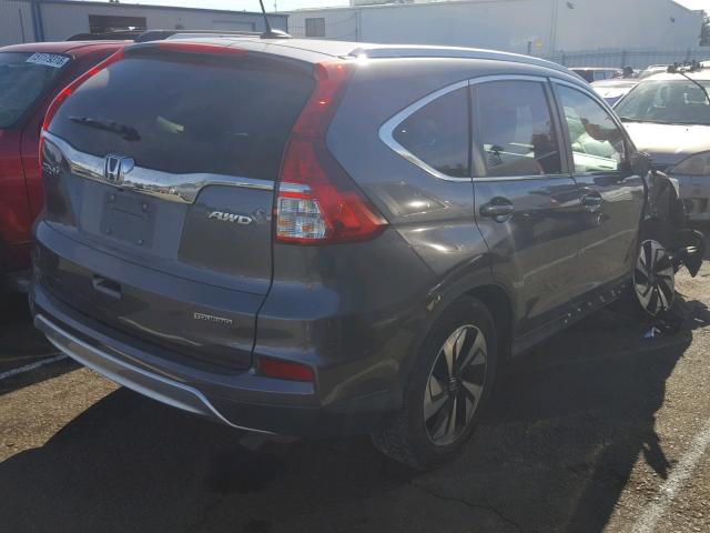 5J6RM4H99FL100492 - 2015 HONDA CR-V TOURI GRAY photo 4