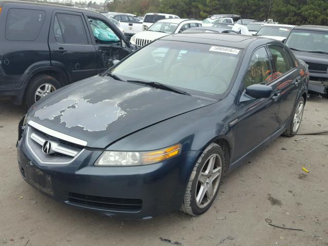 19UUA66255A061888 - 2005 ACURA TL GREEN photo 2