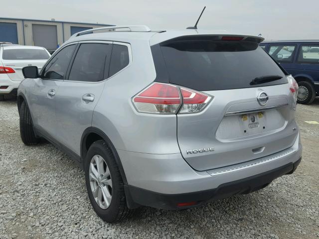 KNMAT2MT0FP504642 - 2015 NISSAN ROGUE S SILVER photo 3