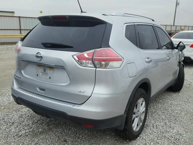 KNMAT2MT0FP504642 - 2015 NISSAN ROGUE S SILVER photo 4