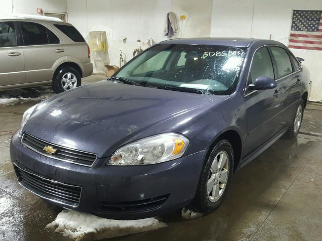 2G1WT57K191129753 - 2009 CHEVROLET IMPALA 1LT BLUE photo 2